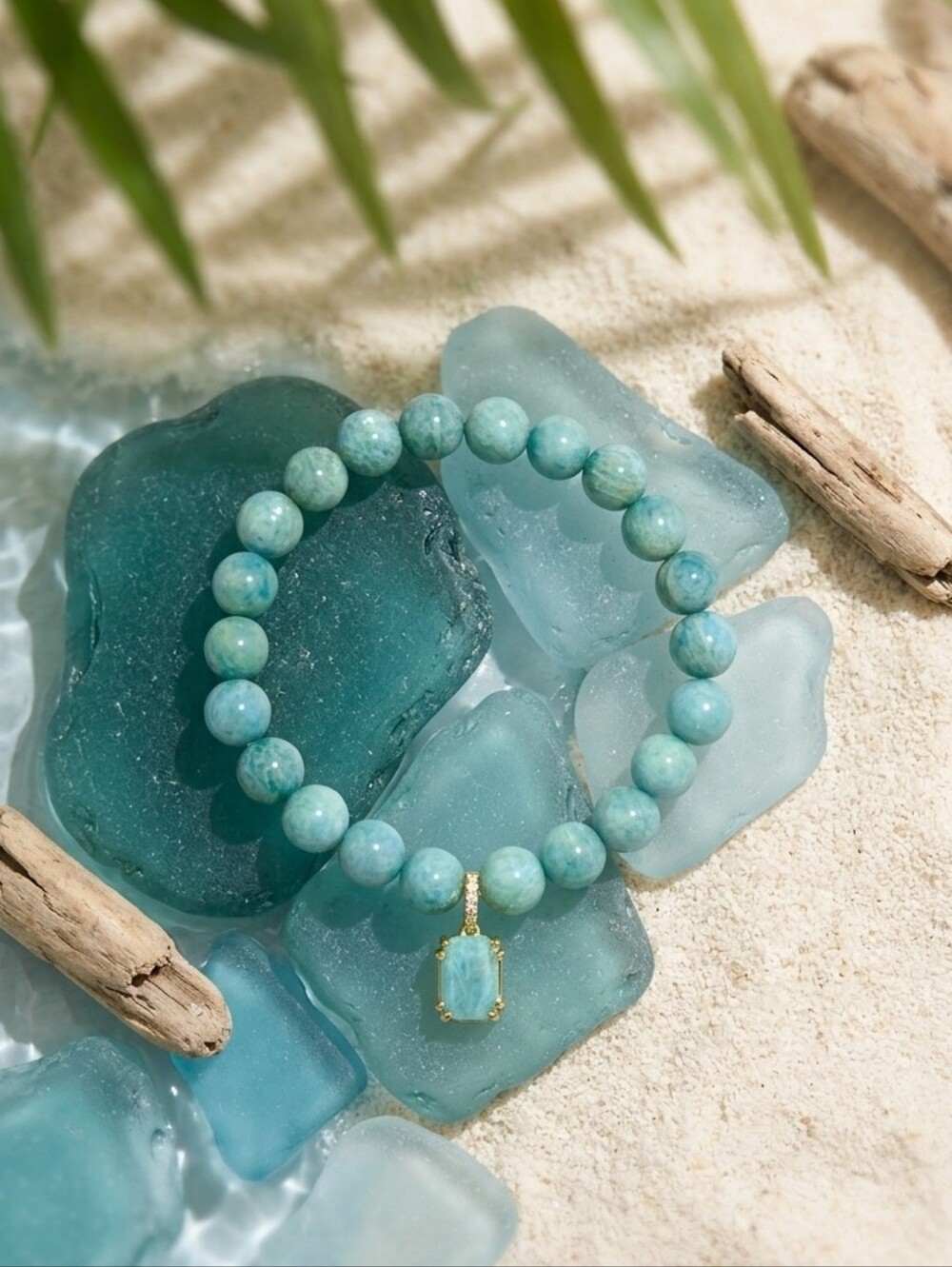 Amazonite Bracelet With Charm